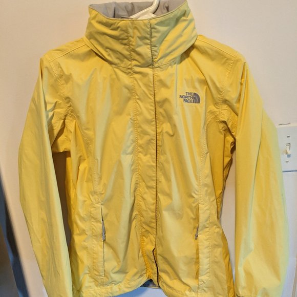 Yellow The North Face Rain Coat Jacket - Picture 1 of 11